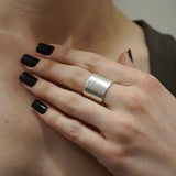 Silver Moon Ring