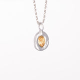 HALO NECKLACKE WITH SAPPHIRE