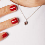 HALO NECKLACKE WITH SAPPHIRE