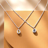 Colier Halo cu Safir