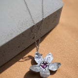 Petal Flame Necklace Silver 925