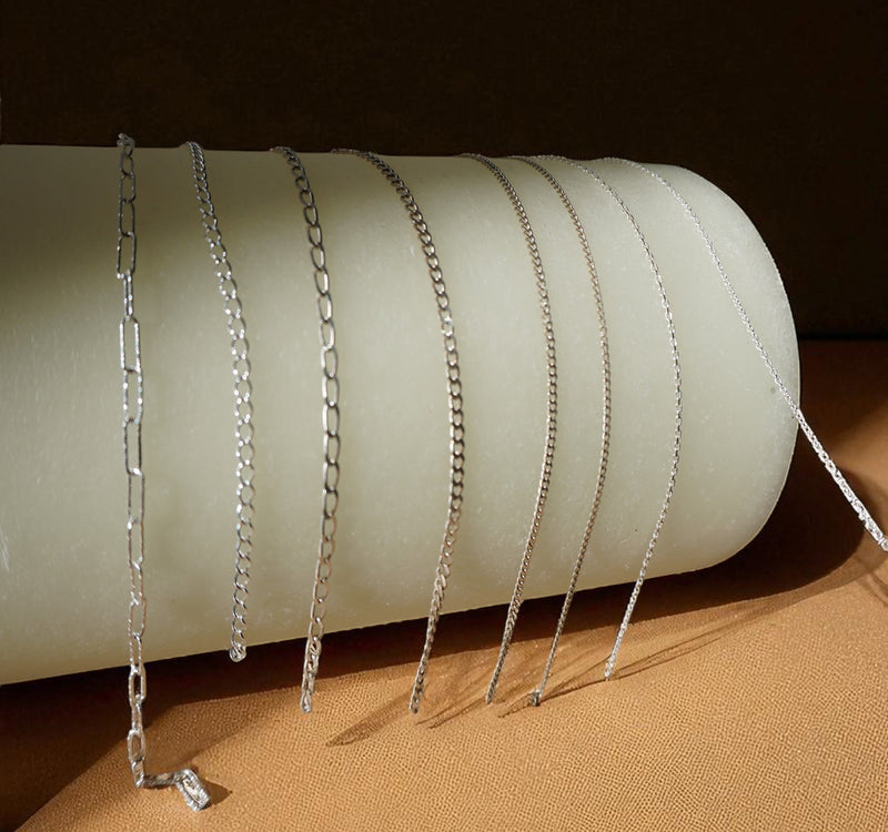 Sterling Silver Chains – Choose Your Link